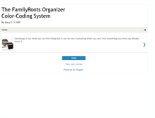 Tablet Screenshot of genrootsorganizer.com
